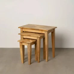 Set de 3 Mesitas de Madera de Mango 613009