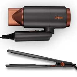 Set de Secador Plegable y Plancha de Pelo 200ºC BELLOS MYGLAMOURSET