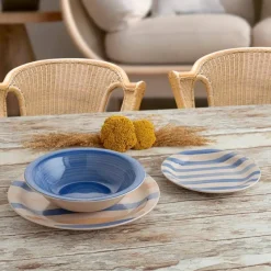 Set Vajilla de Cerámica Azul 18 Piezas para 6 Personas CRETA QUID
