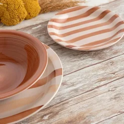Set Vajilla de Cerámica Marrón 18 Piezas para 6 Personas CRETA QUID