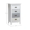 Sifonier de Dormitorio con 3 Cajones Multicolor ROMANTICA