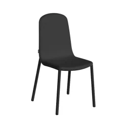 Silla con Patas de Acero Epoxi Blanco y Asiento Rosa MOLY Tapizado A