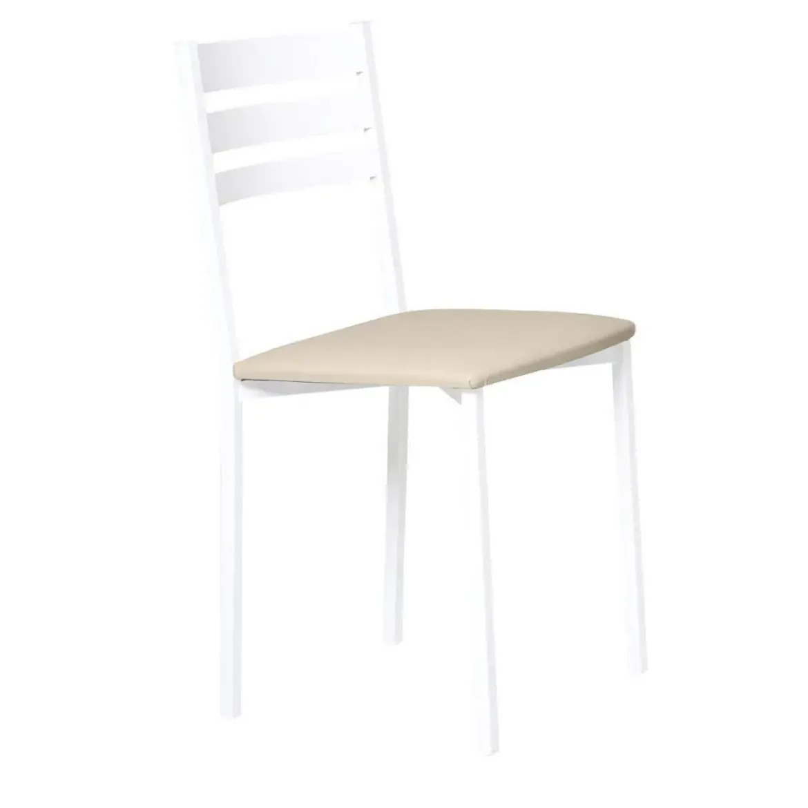 Silla de Cocina Blanca con Asiento Tapizado 787/BL