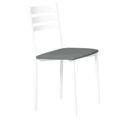 Silla de Cocina Blanca con Asiento Tapizado 787/BL