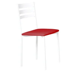 Silla de Cocina Blanca con Asiento Tapizado 787/BL