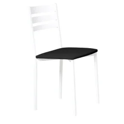 Silla de Cocina Blanca con Asiento Tapizado 787/BL