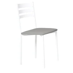 Silla de Cocina Blanca con Asiento Tapizado 787/BL
