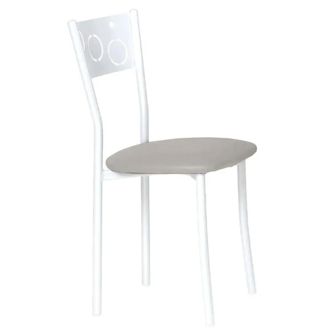 Silla de Cocina Blanca con Asiento Tapizado 919/BL