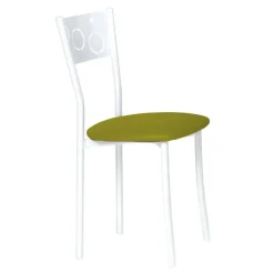 Silla de Cocina Blanca con Asiento Tapizado 919/BL