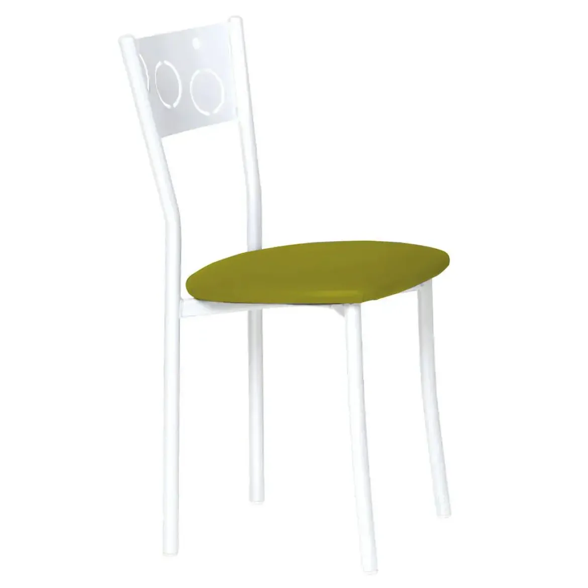 Silla de Cocina Blanca con Asiento Tapizado 919/BL