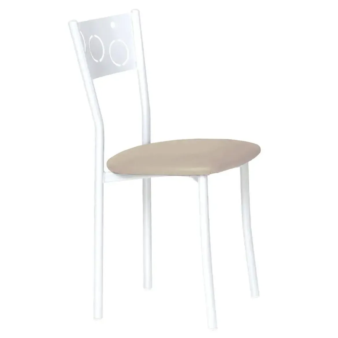 Silla de Cocina Blanca con Asiento Tapizado 919/BL