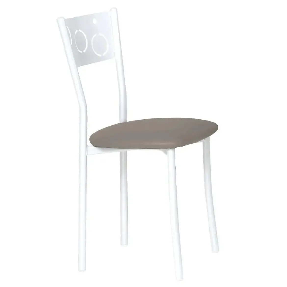 Silla de Cocina Blanca con Asiento Tapizado 919/BL