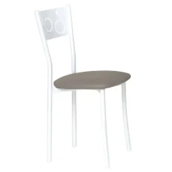 Silla de Cocina Blanca con Asiento Tapizado 919/BL