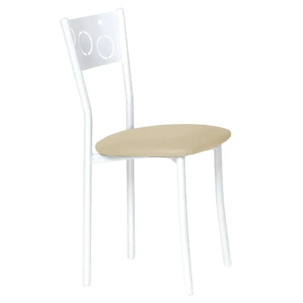 Silla de Cocina Blanca con Asiento Tapizado 919/BL
