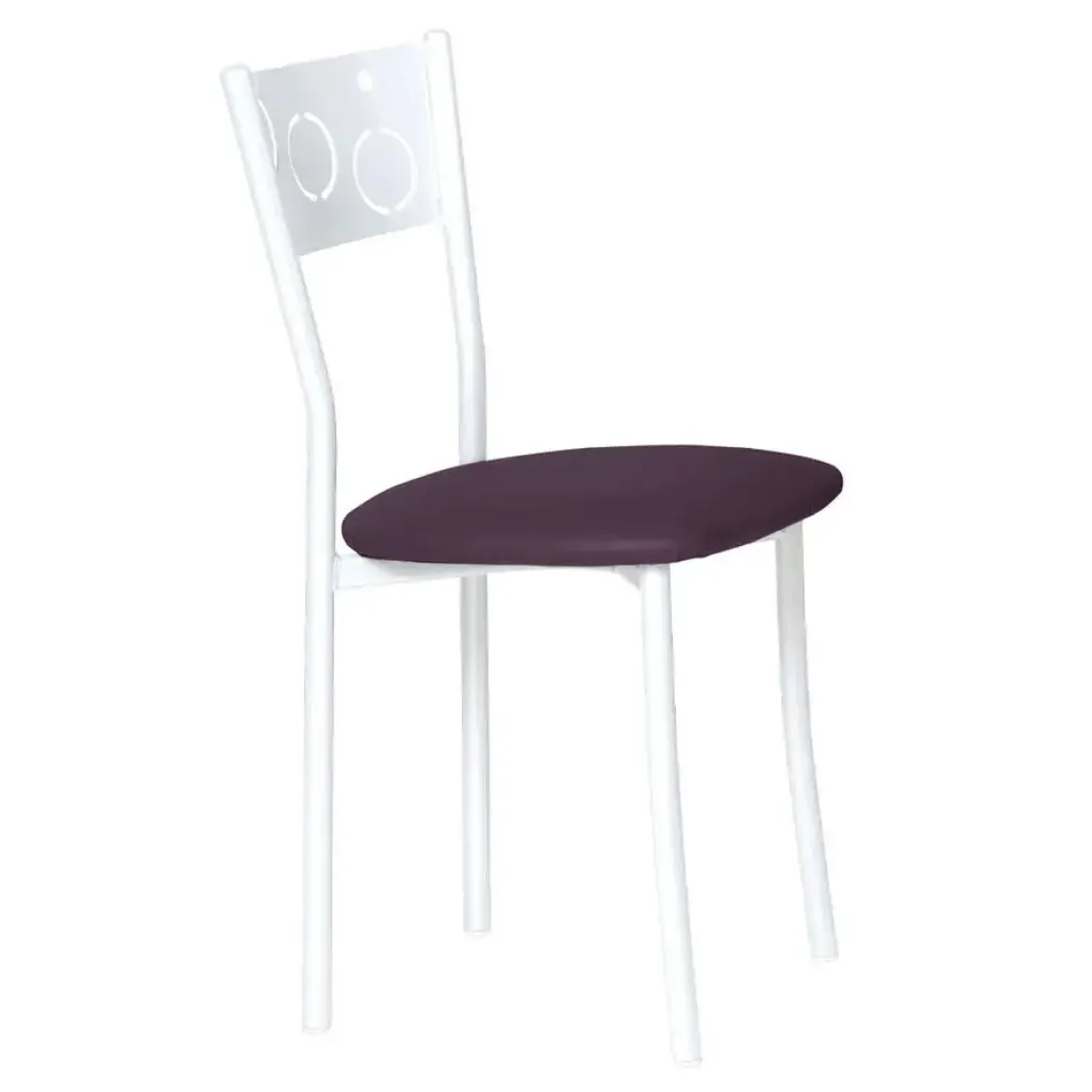 Silla de Cocina Blanca con Asiento Tapizado 919/BL