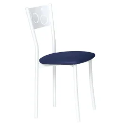 Silla de Cocina Blanca con Asiento Tapizado 919/BL