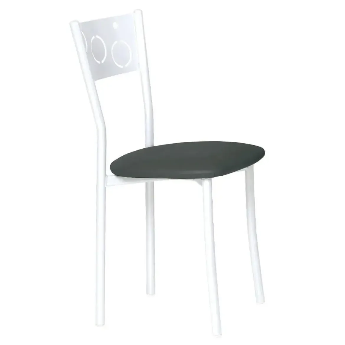 Silla de Cocina Blanca con Asiento Tapizado 919/BL
