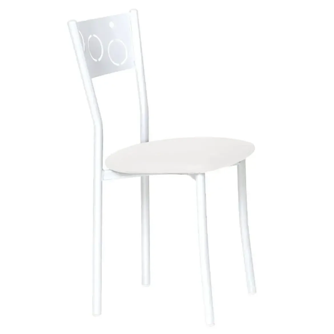 Silla de Cocina Blanca con Asiento Tapizado 919/BL