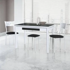 Silla de Cocina Blanca con Asiento Tapizado 919/BL
