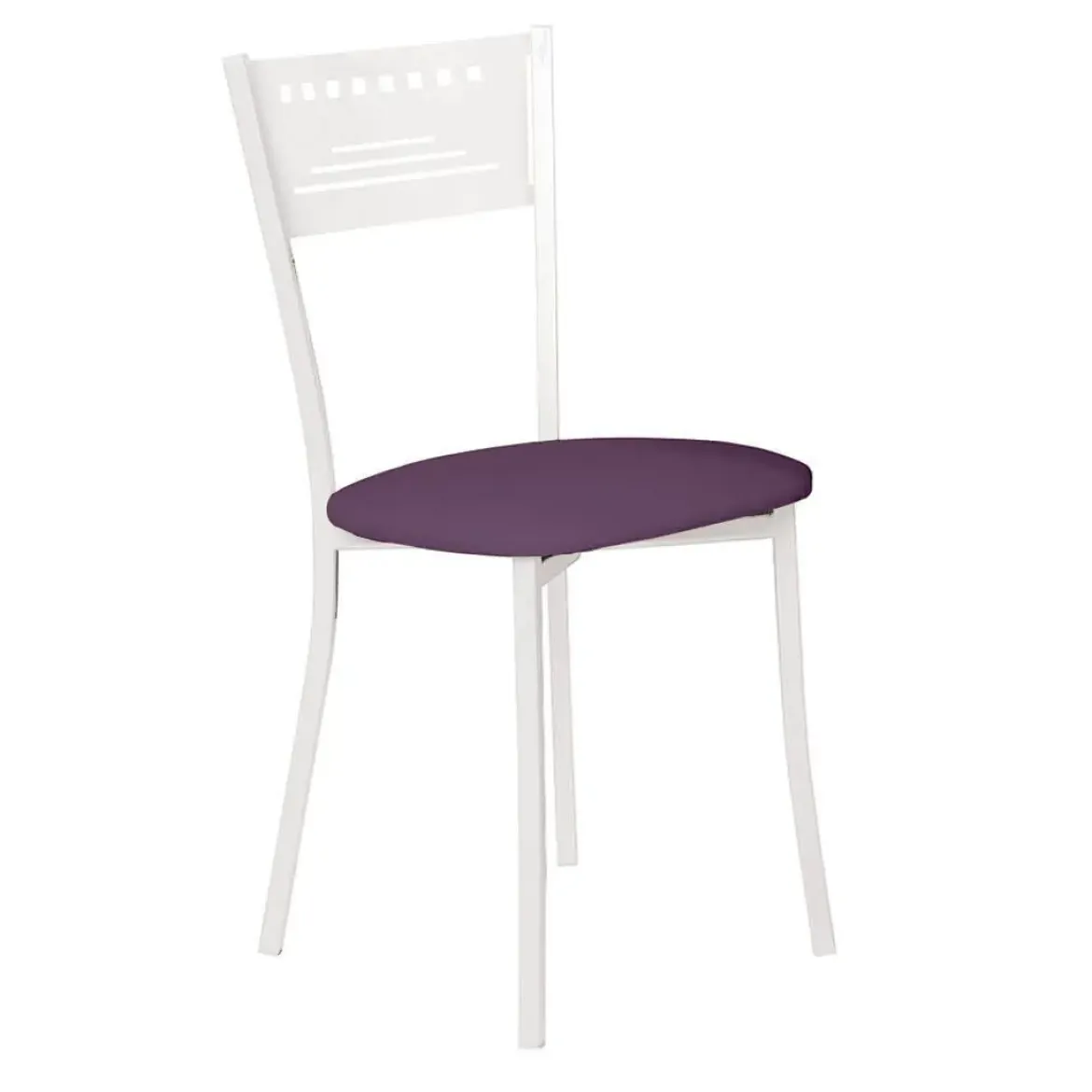Silla de Cocina Blanca con Asiento Tapizado 897/BL