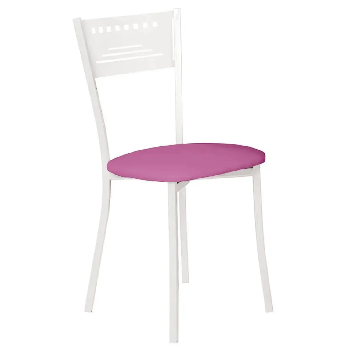 Silla de Cocina Blanca con Asiento Tapizado 897/BL