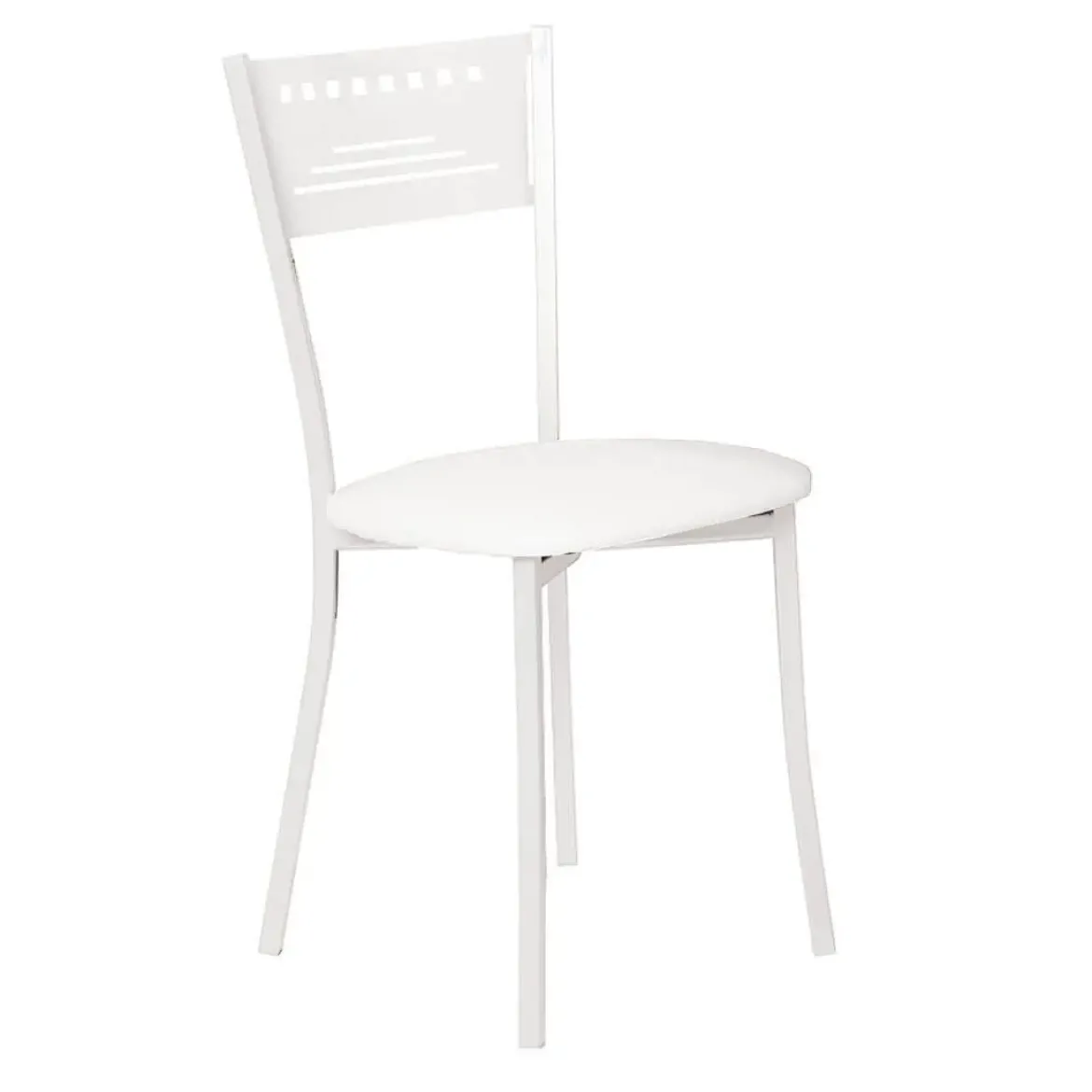 Silla de Cocina Blanca con Asiento Tapizado 897/BL