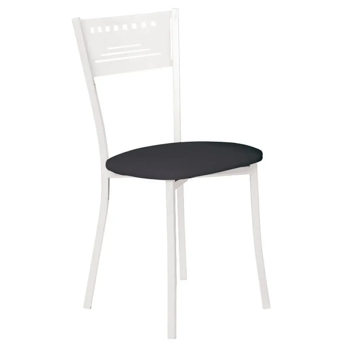 Silla de Cocina Blanca con Asiento Tapizado 897/BL