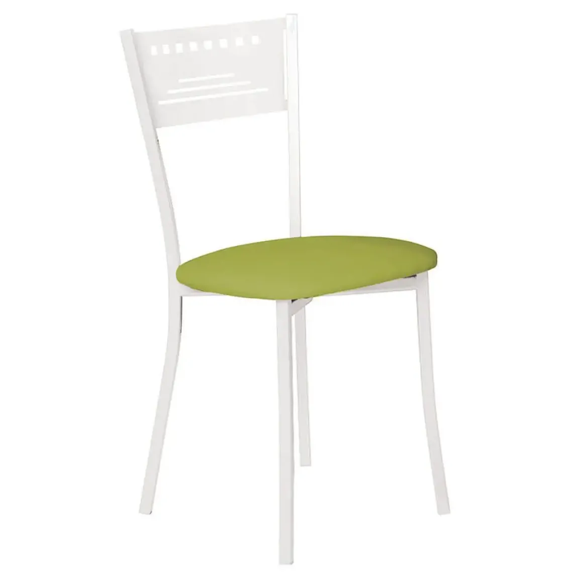 Silla de Cocina Blanca con Asiento Tapizado 897/BL