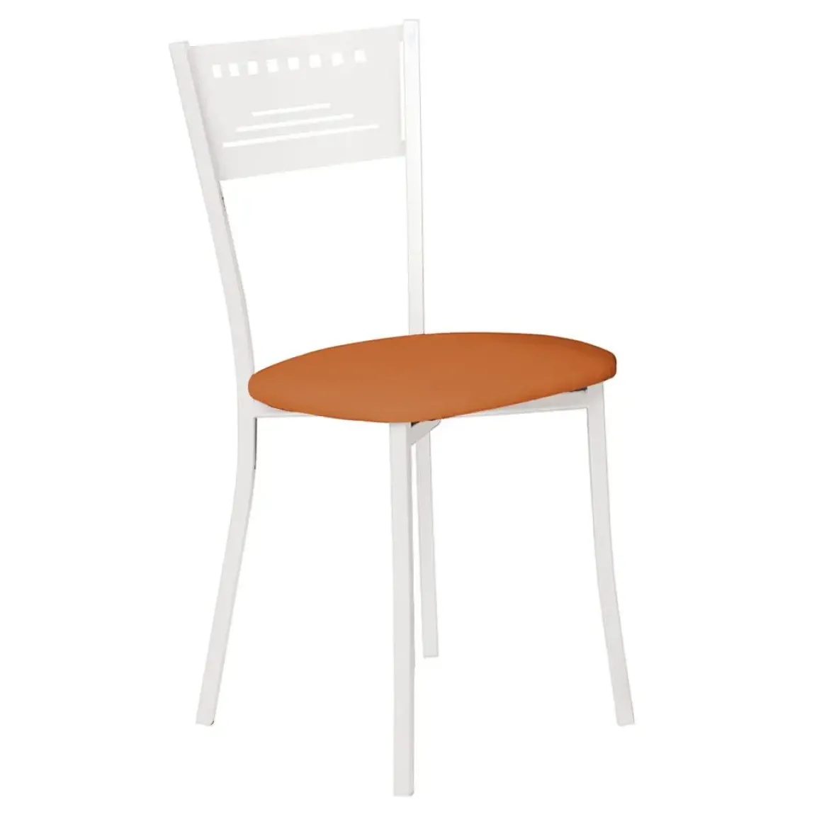 Silla de Cocina Blanca con Asiento Tapizado 897/BL