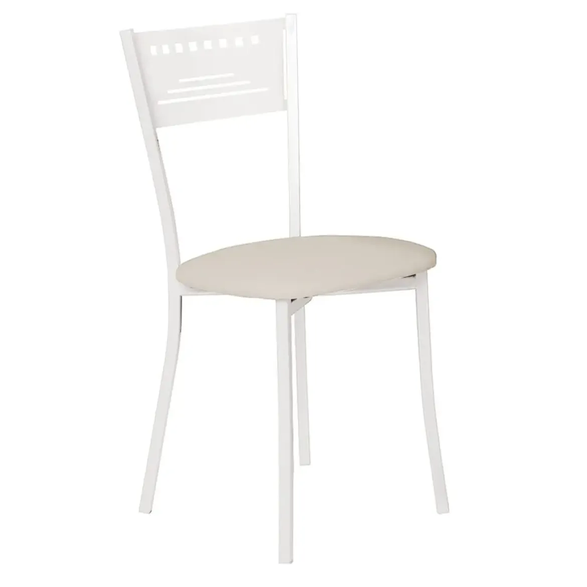 Silla de Cocina Blanca con Asiento Tapizado 897/BL