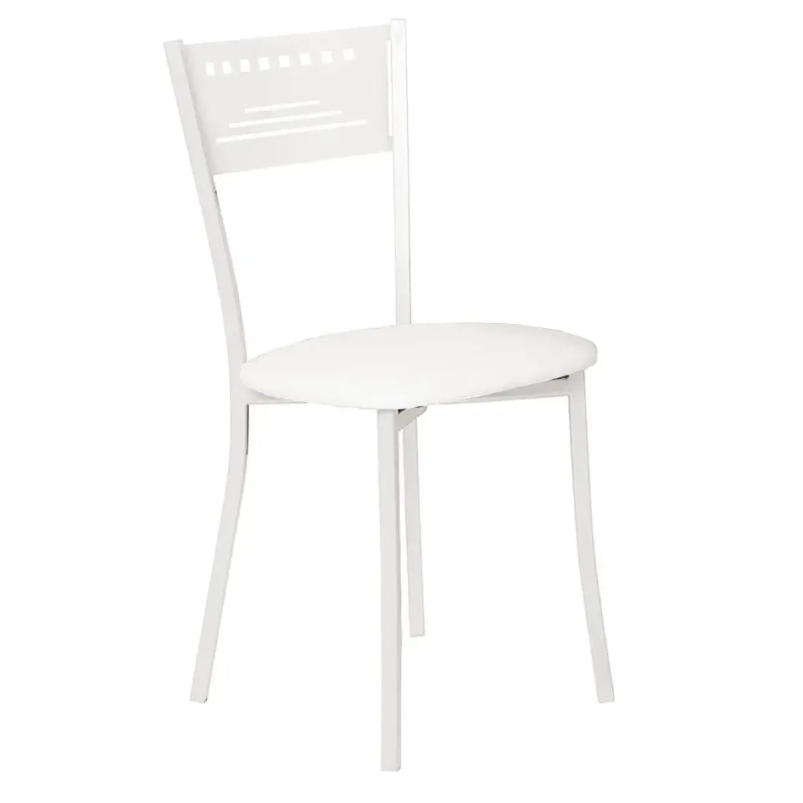 Silla de Cocina Blanca con Asiento Tapizado 897/BL