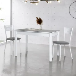 Silla de Cocina Blanca con Asiento Tapizado 897/BL