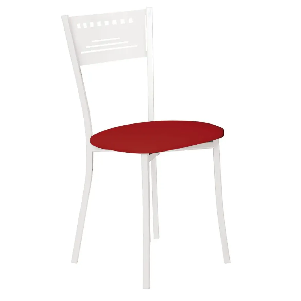 Silla de Cocina Blanca con Asiento Tapizado 897/BL