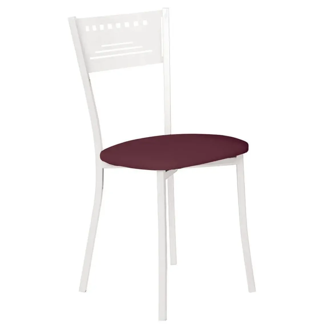 Silla de Cocina Blanca con Asiento Tapizado 897/BL