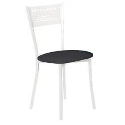 Silla de Cocina Blanca con Asiento Tapizado 897/BL