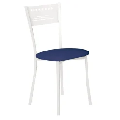 Silla de Cocina Blanca con Asiento Tapizado 897/BL