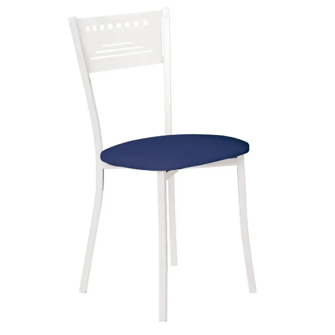 Silla de Cocina Blanca con Asiento Tapizado 897/BL
