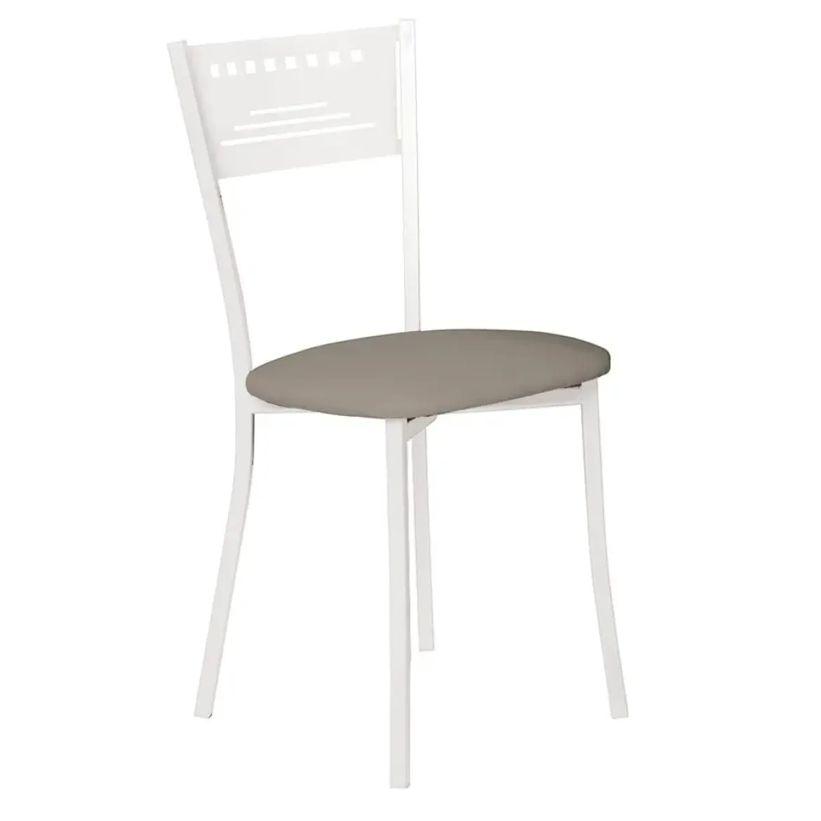 Silla de Cocina Blanca con Asiento Tapizado 897/BL
