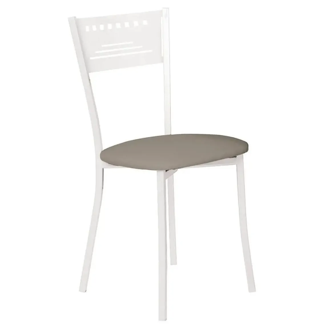 Silla de Cocina Blanca con Asiento Tapizado 897/BL
