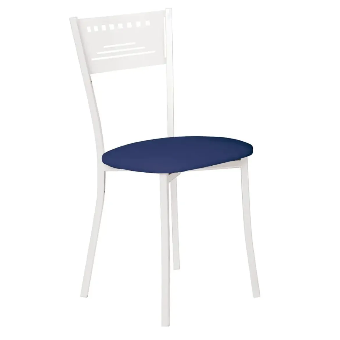 Silla de Cocina Blanca con Asiento Tapizado 897/BL