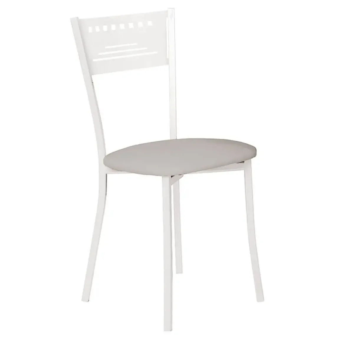 Silla de Cocina Blanca con Asiento Tapizado 897/BL