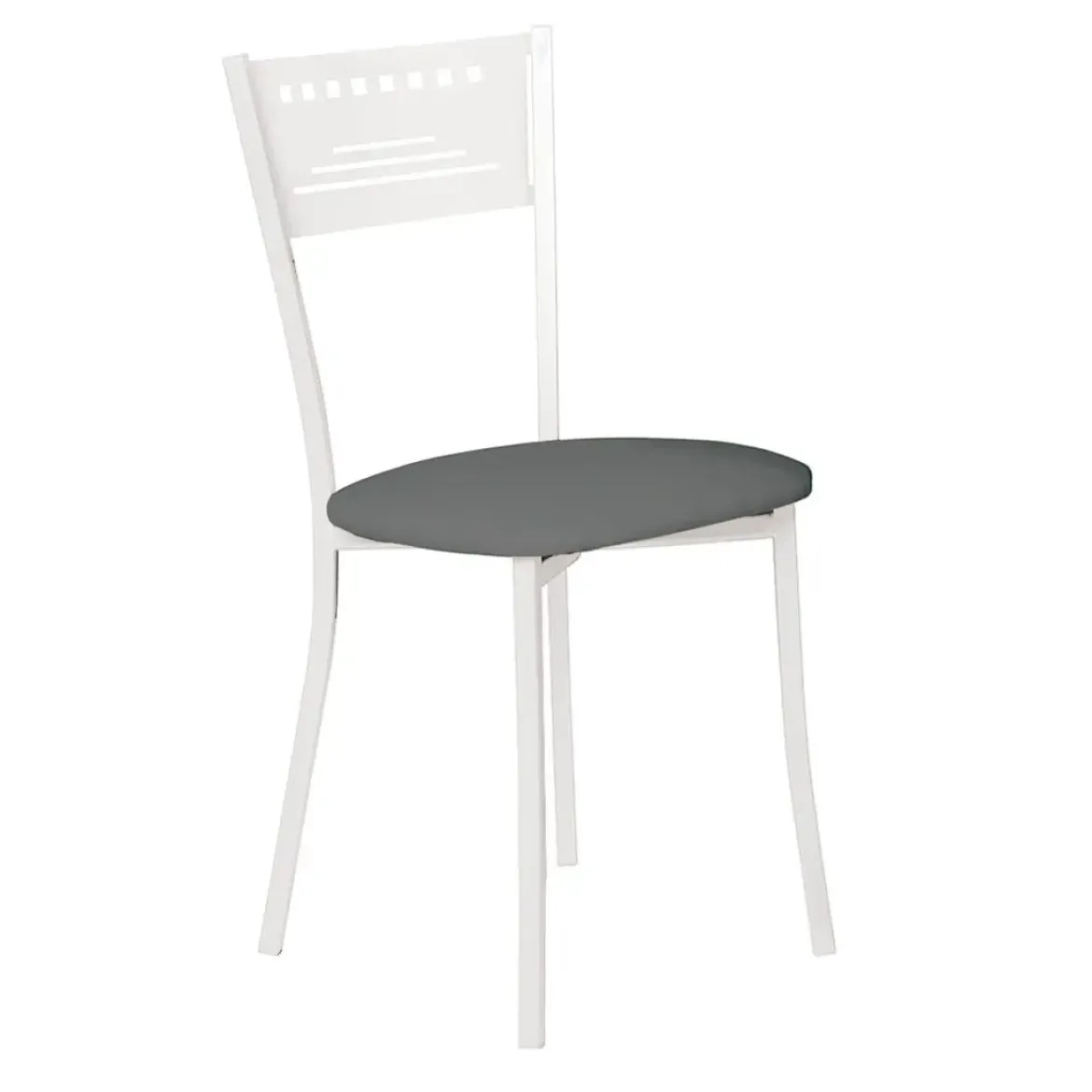 Silla de Cocina Blanca con Asiento Tapizado 897/BL