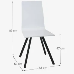 Silla de Cocina de Madera con Patas Metálicas EBRO/NG