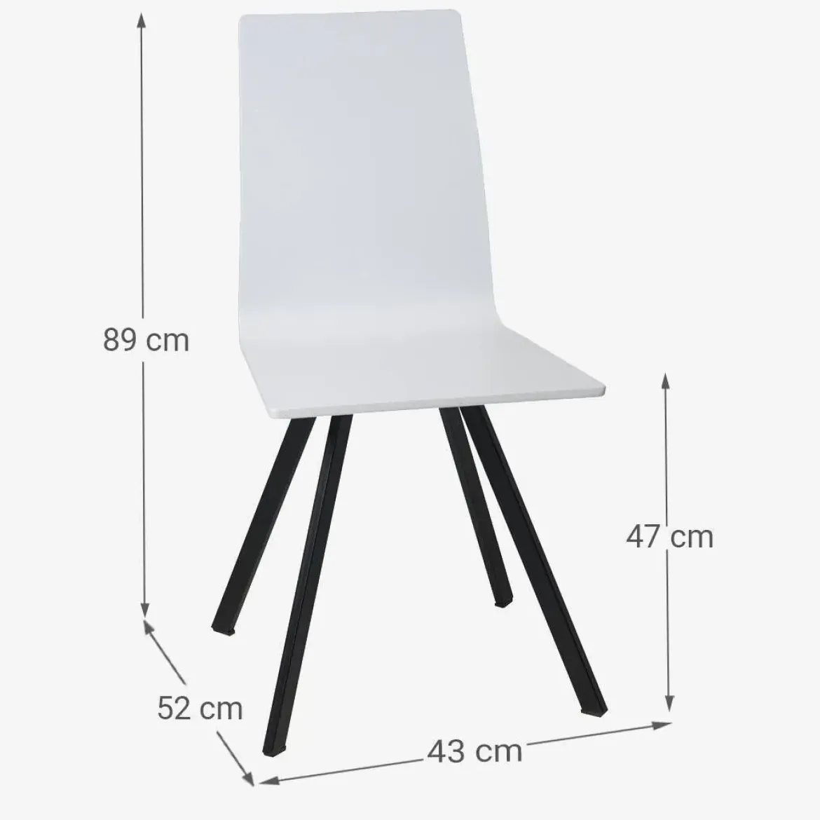 Silla de Cocina de Madera con Patas Metálicas EBRO/NG
