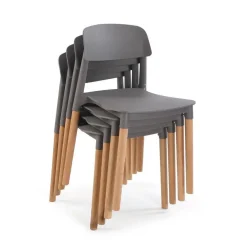 Silla de Cocina de Madera de Haya y Polipropileno 2202008