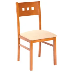 Silla de Cocina Estructura de Madera con Asiento Tapizado 182