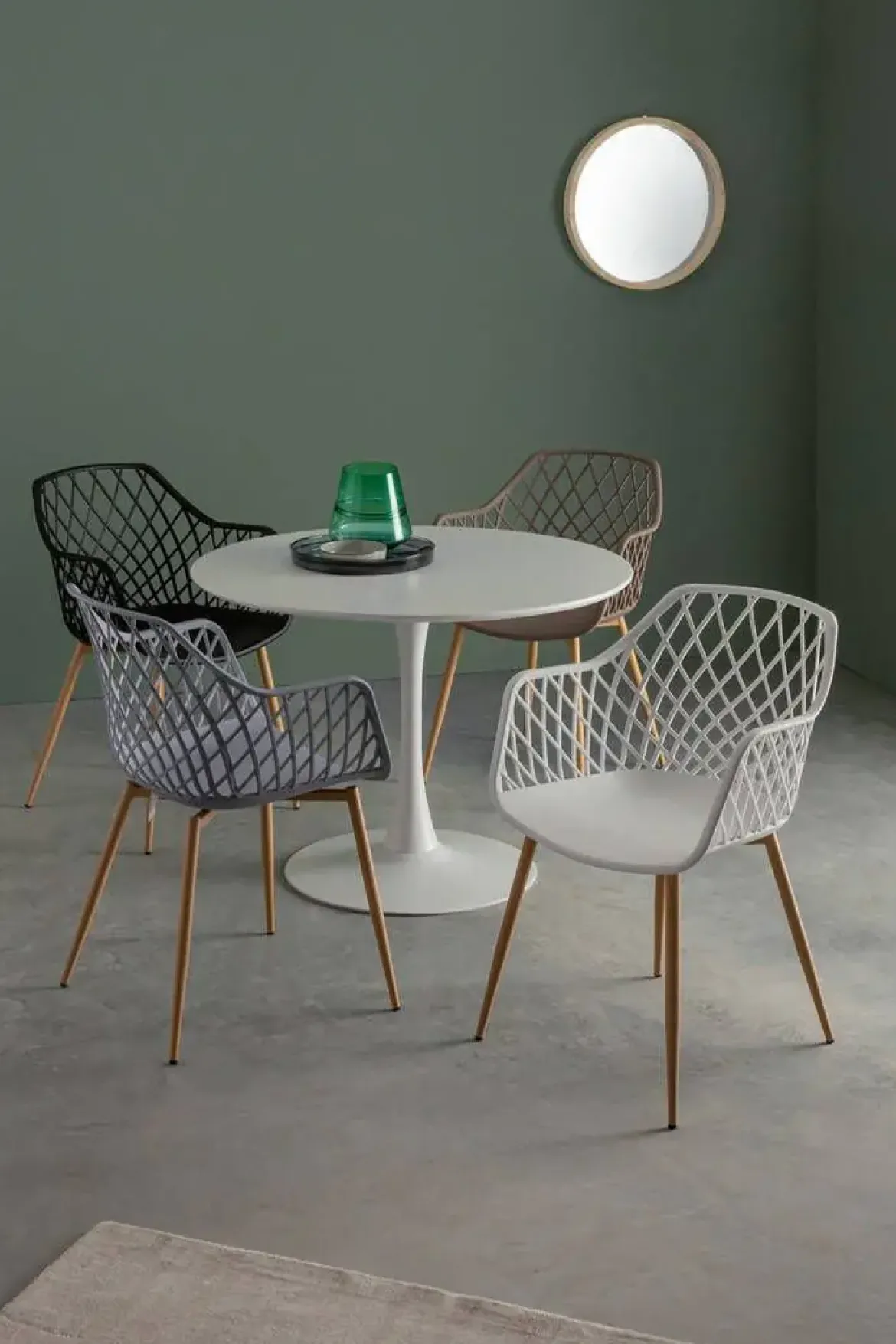 Silla de Comedor con Patas de Acero y Asiento PP OPTIK Negro 0733413