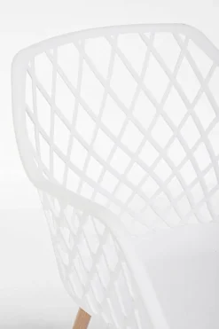 Silla de Comedor con Patas de Acero y Asiento PP OPTIK Blanco 0733414