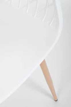 Silla de Comedor con Patas de Acero y Asiento PP OPTIK Blanco 0733414