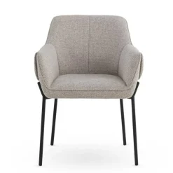 Silla de Comedor con Reposabrazos en Chenilla GABAR